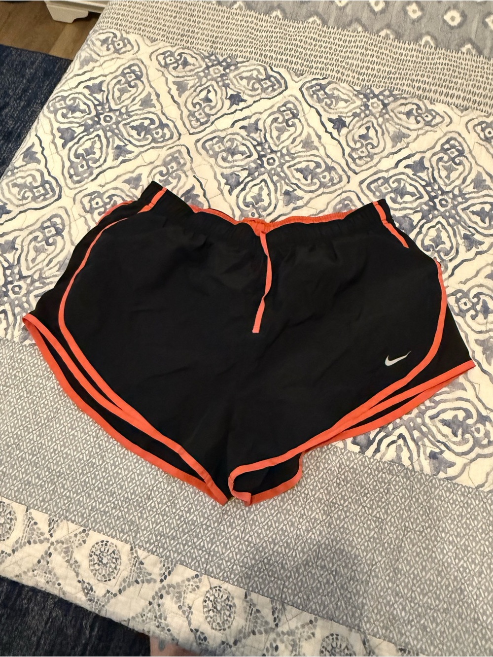 Nike Women’s Black Running Shorts with coral Trim